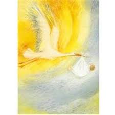‘Stork with Baby’ Card